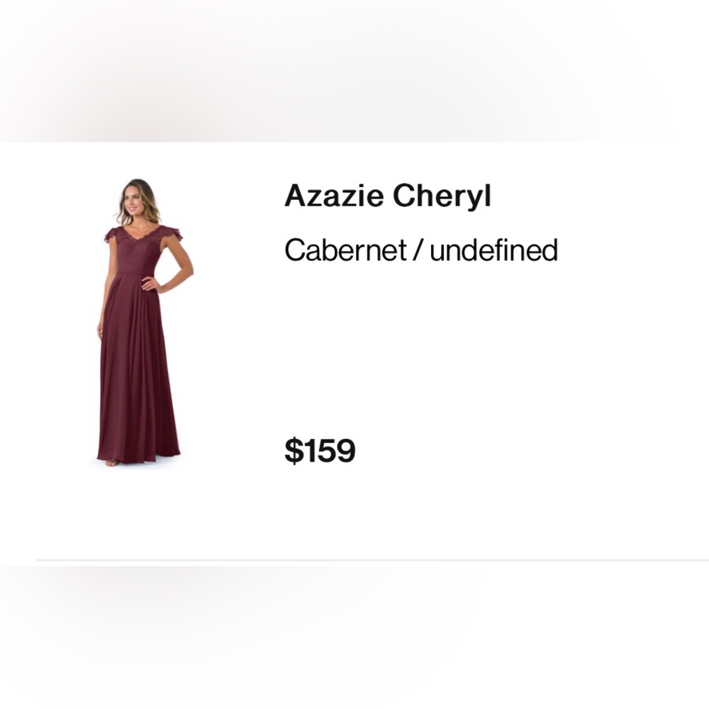 Azazie Maroon Cheryl Dress